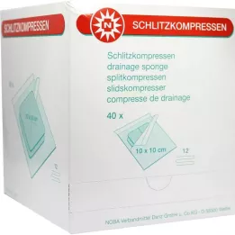 SCHLITZKOMPRESSEN 10x10 cm steriel 12-voudig, 40X2 st
