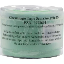 KINESIOLOGIE Tape 5 cmx5 m Green, 1 st