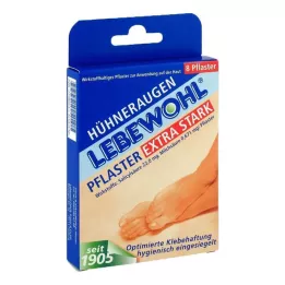LEBEWOHL Likdoornpleister extra sterk, 8 stuks