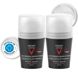 Vichy Homme Deodorant Roll on Anti-transpirant 72h Dp (2x50 ml)