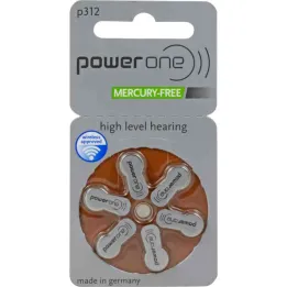 Batterijen Hör Powerone 312, 6 stuks