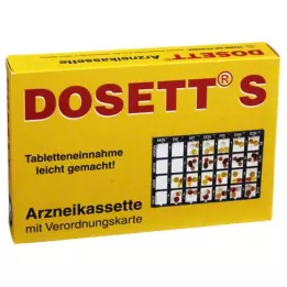 DOSETT S Medicijncassette blauw, 1 st