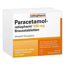 PARACETAMOL-ratiopharm 500 mg bruistabletten, 20 stuks