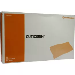 CUTICERIN 20x40 cm gaas met zalfcoating, 25 stuks