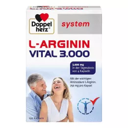 DOPPELHERZ L-Arginine Vital 3.000 systeemcapsules, 120 stuks
