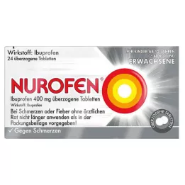 NUROFEN Ibuprofen 400 mg omhulde tabletten, 24 stuks
