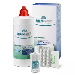 LENSCARE OptiSept Kombip. 350 ml+45 tabl.+1 Beh., 1 P
