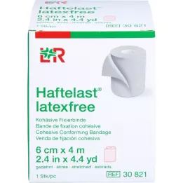 HAFTELAST Fixatieverband, cohesief, latexvrij, 6 cm x 4 m, crème, 1 stuk