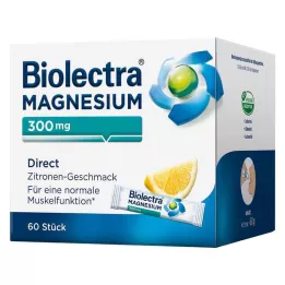 BIOLECTRA Magnesium 300 mg Directe Citroenstokjes, 60 stuks