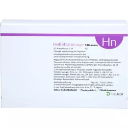 HELLEBORUS NIGER D 20 water. Ampullen, 50 stuks