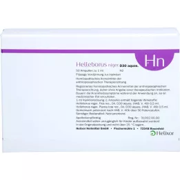 HELLEBORUS NIGER D 30 water. Ampullen, 50 stuks