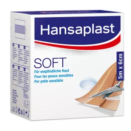 HANSAPLAST Zachte pleister 6 cmx5 m rol, 1 stuk