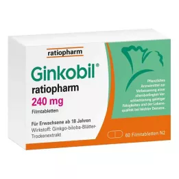 GINKOBIL-ratiopharm 240 mg filmomhulde tabletten, 60 stuks