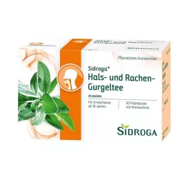 SIDROGA Keel- en keelgorgeltheefilterzakjes, 20X2,5 g