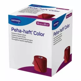PEHA-HAFT Kleurfixatietape latexvrij 10 cm x 20 m rood, 1 stuk