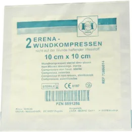 Erena steriele fleece kompressen, 2 stuks