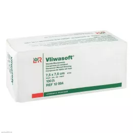 VLIWASOFT Nonwoven kompressen 7,5x7,5 cm niet-steriel 6l., 100 st