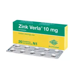ZINK VERLA 10 mg filmomhulde tabletten, 20 stuks