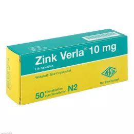 ZINK VERLA 10 mg film -gecoate tablets, 50 uur