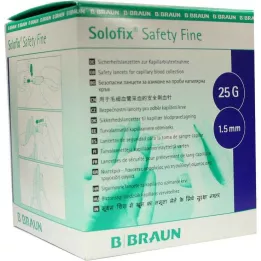 SOLOFIX Safety Fine-lancetten 25 Gx1,5 mm, 200 st
