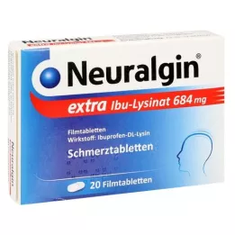 NEURALGIN extra ibu-lysinaat filmomhulde tabletten, 20 |2| stuks |2|