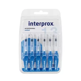 INTERPROX conische blauwe interdentale borstel Blis, 6 stuks