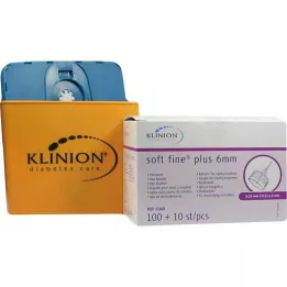 KLINION Soft Fine Plus Pen Naalles 0,25x6 mm 31 g, 110 st