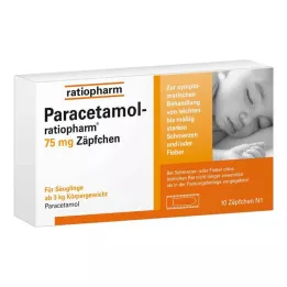 PARACETAMOL-ratiopharm 75 mg zetpillen, 10 stuks