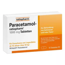 PARACETAMOL-ratiopharm 1000 mg tabletten, 10 stuks