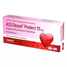 ASS Dexcel Protect 75 mg maagsapresistente tabletten, 20 stuks