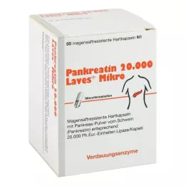 PANKREATIN 20.000 Laves Micro maagsapresistente harde capsules, 50 stuks