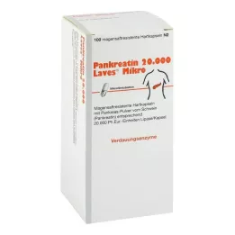 PANKREATIN 20.000 Laves Micro maagsapresistente harde capsules, 100 stuks