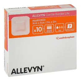Allevyn Gentle Border Lite 5x5 cm schuimverband, 10 st