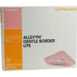 Allevyn Gentle Border Lite 7,5x7,5 cm schuimverband, 10 st