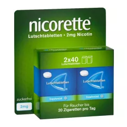 NICORETTE verse munt 2 mg geperste zuigtabletten, 80 stuks