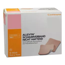 ALLEVYN Schuimverband 9x11 cm niet-klevend, 12 stuks