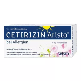 CETIRIZIN Aristo voor Allergieën 10 mg filmomhulde tabletten, 50 stuks