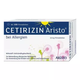 CETIRIZIN Aristo voor Allergieën 10 mg filmomhulde tabletten, 100 stuks