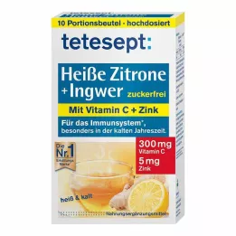 TETESEPT hete citroen met gember suikervrije poeder, 10X3 g