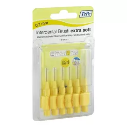 TEPE Interdentale borstel x-soft 0,7mm ISO 4 geel, 6 stuks