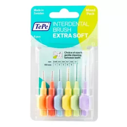 TEPE Interdentale borstel x-soft gemengd, 6 stuks