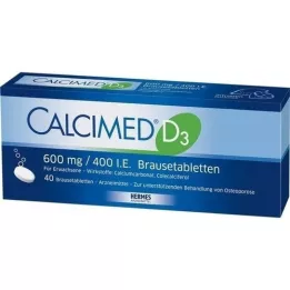 CALCIMED D3 600 mg/400, d.w.z. breker -tabletten, 40 st