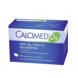 CALCIMED D3 600 mg/400 I.E. kauwtabletten, 96 stuks