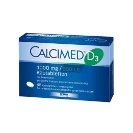 CALCIMED D3 1000 mg/880 I.E. kauwtabletten, 48 stuks