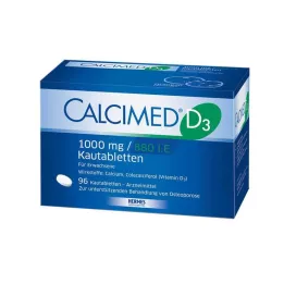 CALCIMED D3 1000 mg/880 I.E. kauwtabletten, 96 stuks