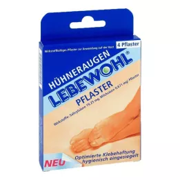 LEBEWOHL Likdoornpleister normaal, 4 stuks