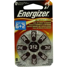 Energizer hoortoestelbatterij 312, 8 stuks