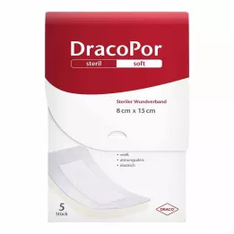 DRACOPOR Wondverband 8x15 cm steriel, 5 stuks
