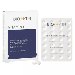 BIO-H-TIN Vitamine H 2,5 mg voor 4 weken tabletten, 28 stuks