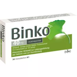 BINKO 40 mg film -gecoate tabletten, 30 st